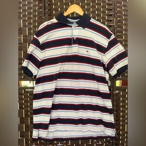 Tommy Hilfiger  Polo - Navy, Red, White Stripes